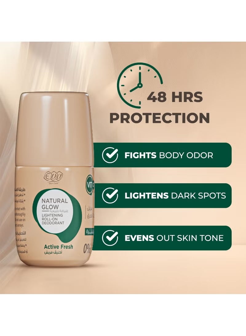 Eva Skin Care Natural Glow Lightening Roll On Deodorant - Active Fresh - Image 4